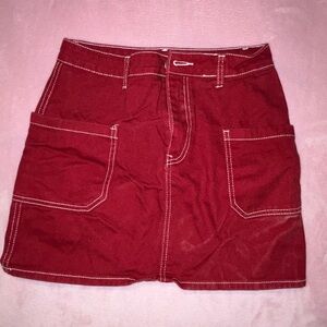 Forever 21 Red Skirt with White Accents